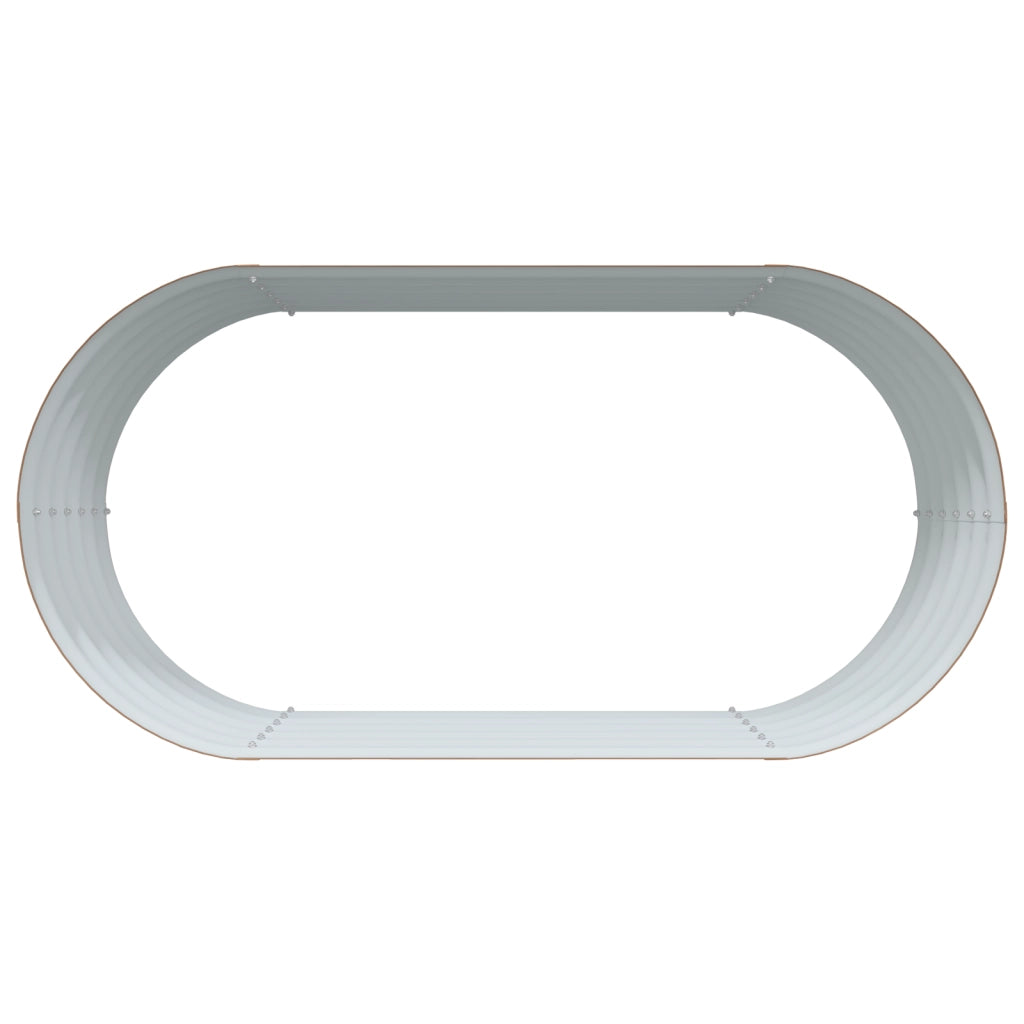 Letto da Giardino Rialzato Marrone con Aspetto Legno 160x80x44 cm Acciaio