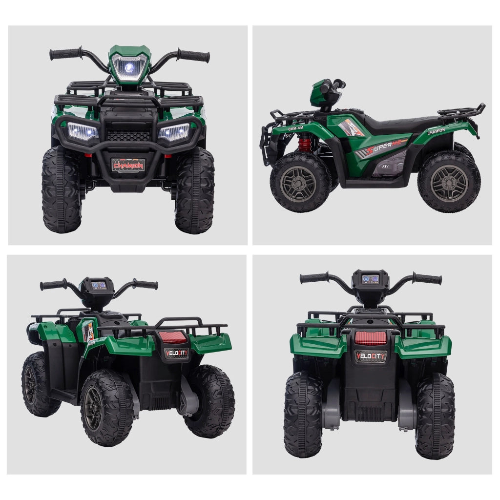EasyComfort Quad per Bambini 3-6 Anni con 3 Luci LED, Velocità max 4km/h e 50 Minuti max di Carica, 88x45x50 cm