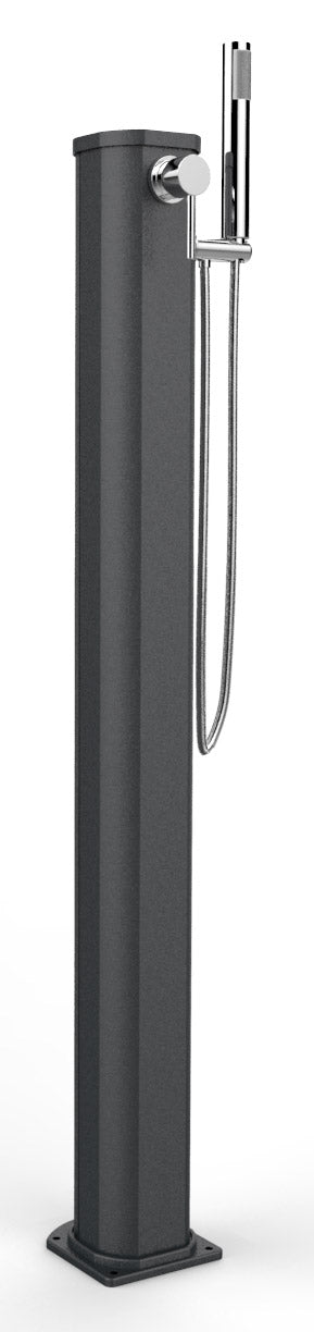 Doccia Solare da Esterno Giardino 20L Miscelatore e Doccetta Mobile Arkema Jolly Go Grigio Antracite