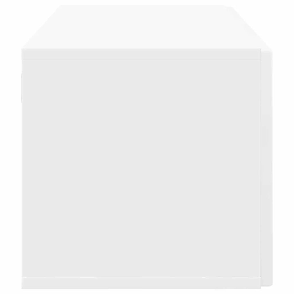 Mobile Porta TV da Muro Bianco Lucido 59,5 x 31 x 30 cm