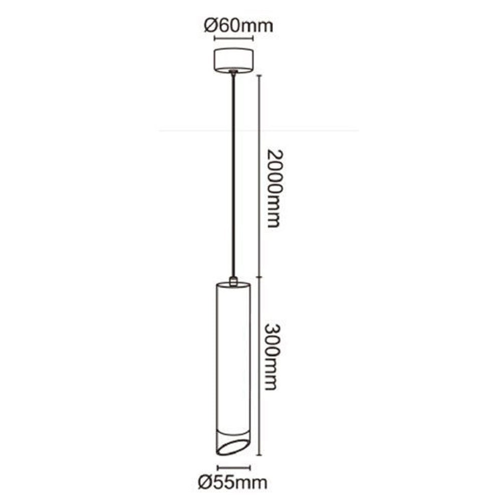Trade Shop - Lampadario A Cilindro Asimmetrico Da Soffitto Nero Con Interno Oro Attacco Gu10 Ts187 -