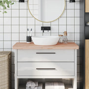 Piano Bagno 100x60x4 cm in Legno Massello di Faggio 355994