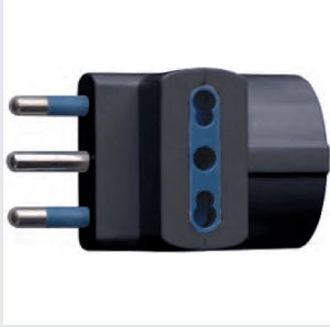Adattatore triplo attacco grande nero schuko 16 ampere ecova