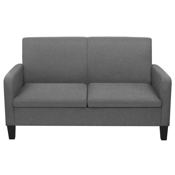 Divano a 2 posti per soggiorno casa uso interno 135 x 65 x 76 cm grigio scuro 02_0020585