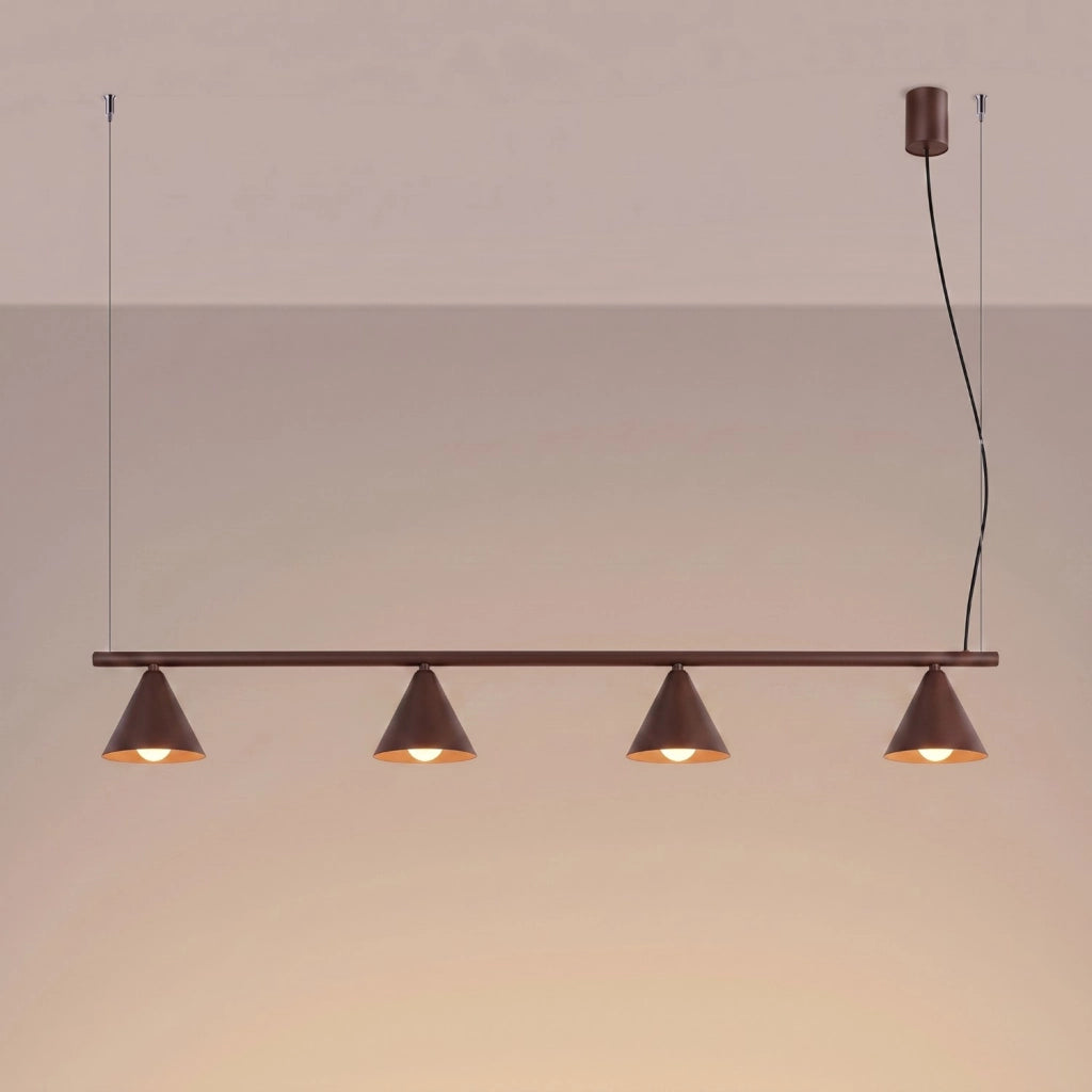 Lampadario NOX 4L marrone