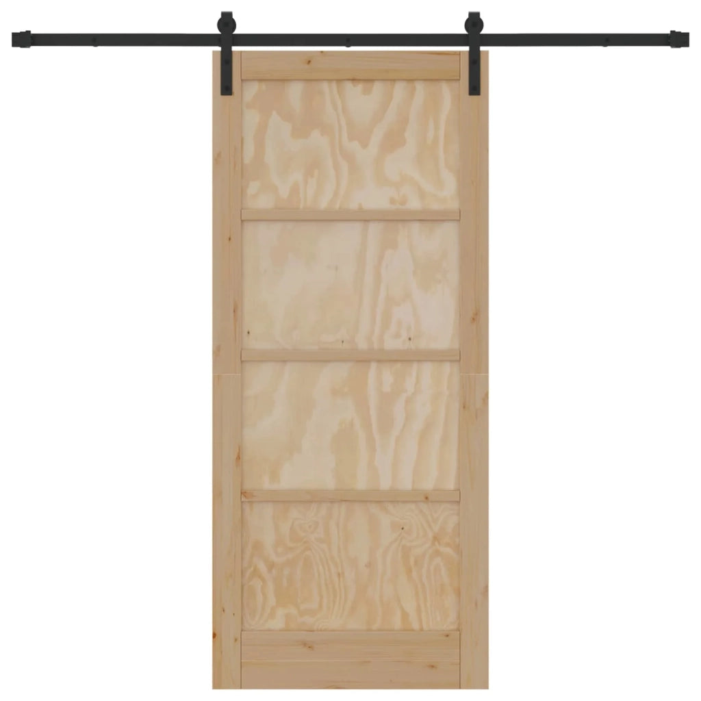 Porta scorrevole Naturale 86 x 198,5 cm Legno Massello di Pino