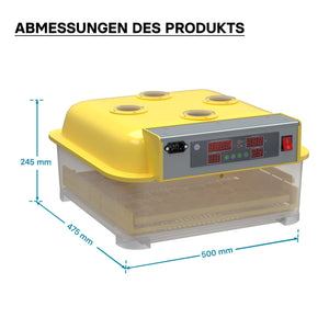 Incubatrice automatica per 48 uova, con regolazione temperatura e umidità, Covatrice