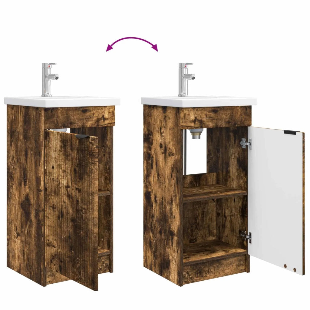 Mobile da bagno con lavabo Rovere Fumo 42 x 40 x 84,5 cm