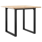 Tavolo da Pranzo | Tavolo da cucina Telaio a O 80x80x75,5 cm Legno Pino e Acciaio