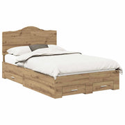 Letto matrimoniale | Letto per adulti | Struttura del letto Rovere artigianale 120 x 190 cm