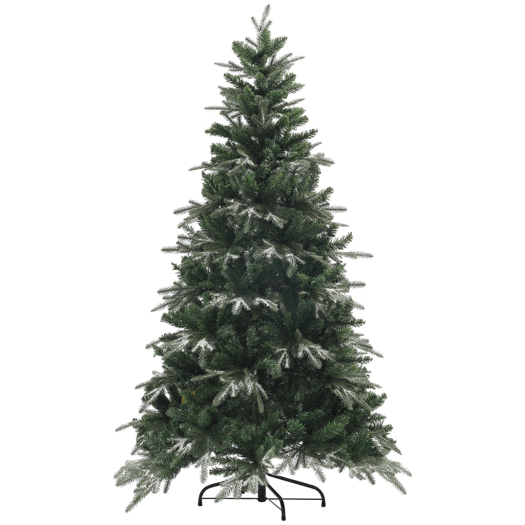 Albero di Natale Innevato con 850 Rami ¨C zephmum ¨C Verde, Plastica e Acciaio, ?110x180 cm