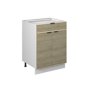 Vicco Mobiletto base per cucina Pannello in quercia 60 cm con cassetto, senza piano di lavoro