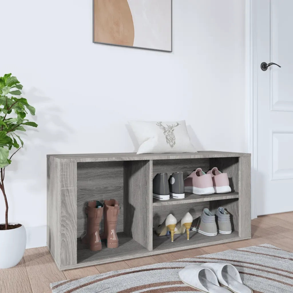 Scarpiera | Mobile per scarpe Grigio Sonoma 100x35x45 cm in Legno Multistrato