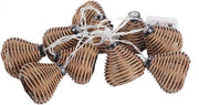 Set di 10 lampadine a sfera con cordoncini in nylon per decorazione di interni.