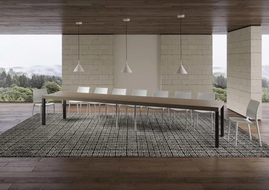 Tavolo Allungabile 160-420x90x77 cm Everyday Premium Tortora Gambe Antracite