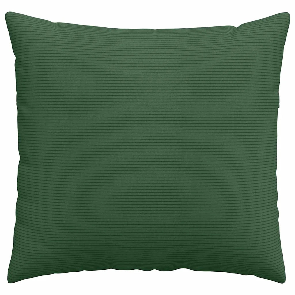 Cuscini da Divano 2 pcs Verde Scuro 45 x 45 cm Tessuto in Cords