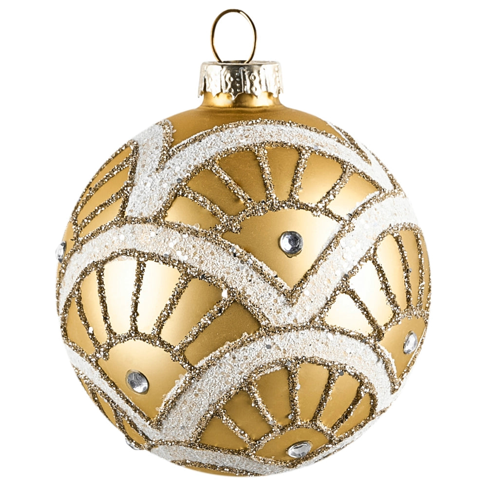 Set di 35 palline di Natale in vetro blu e oro da appendere all'albero di Natale in stile tradizionale Palline di Natale Albero di Natale