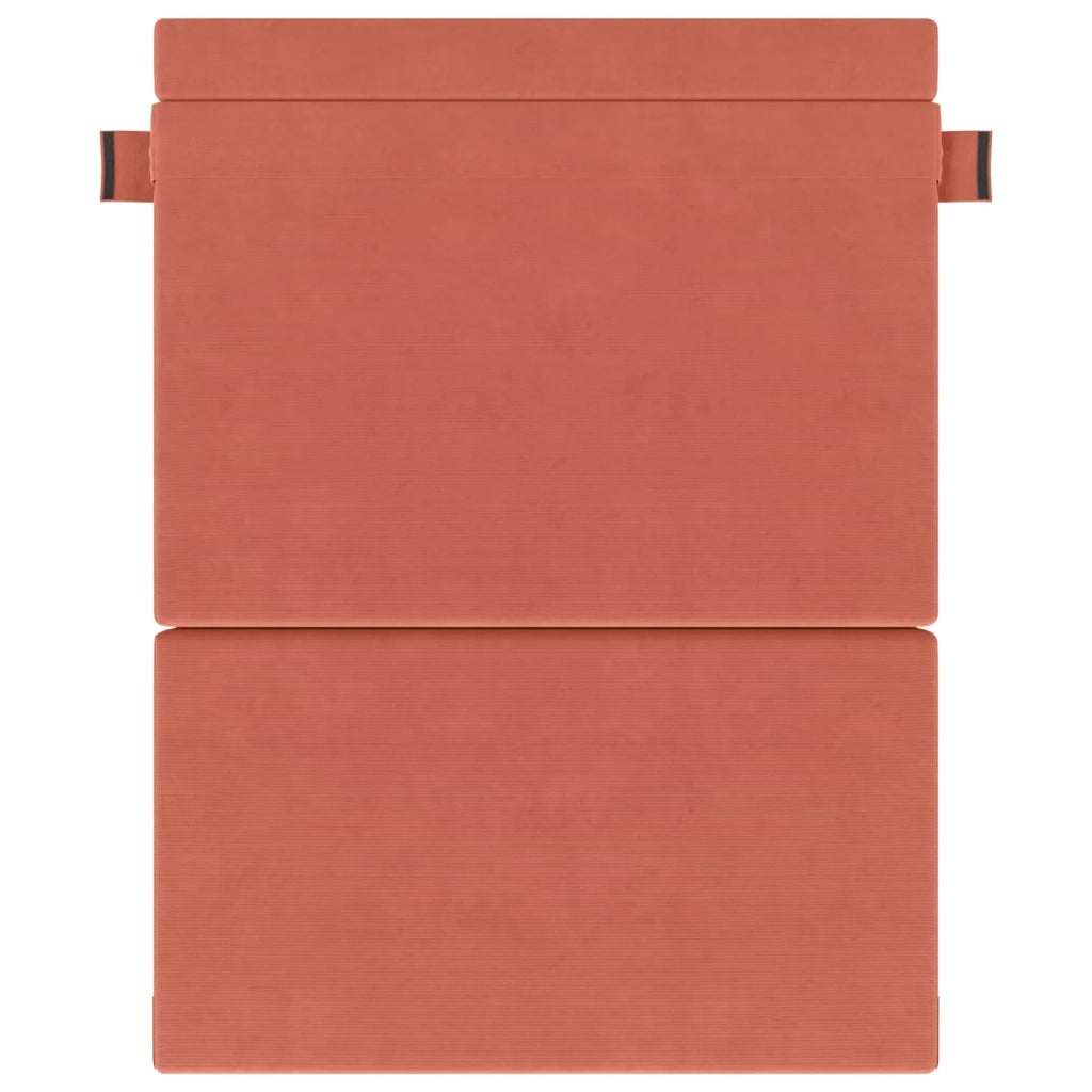 Divano Letto Pieghevole Rosso Arancio 152 x 86,5 x 60 cm 900135