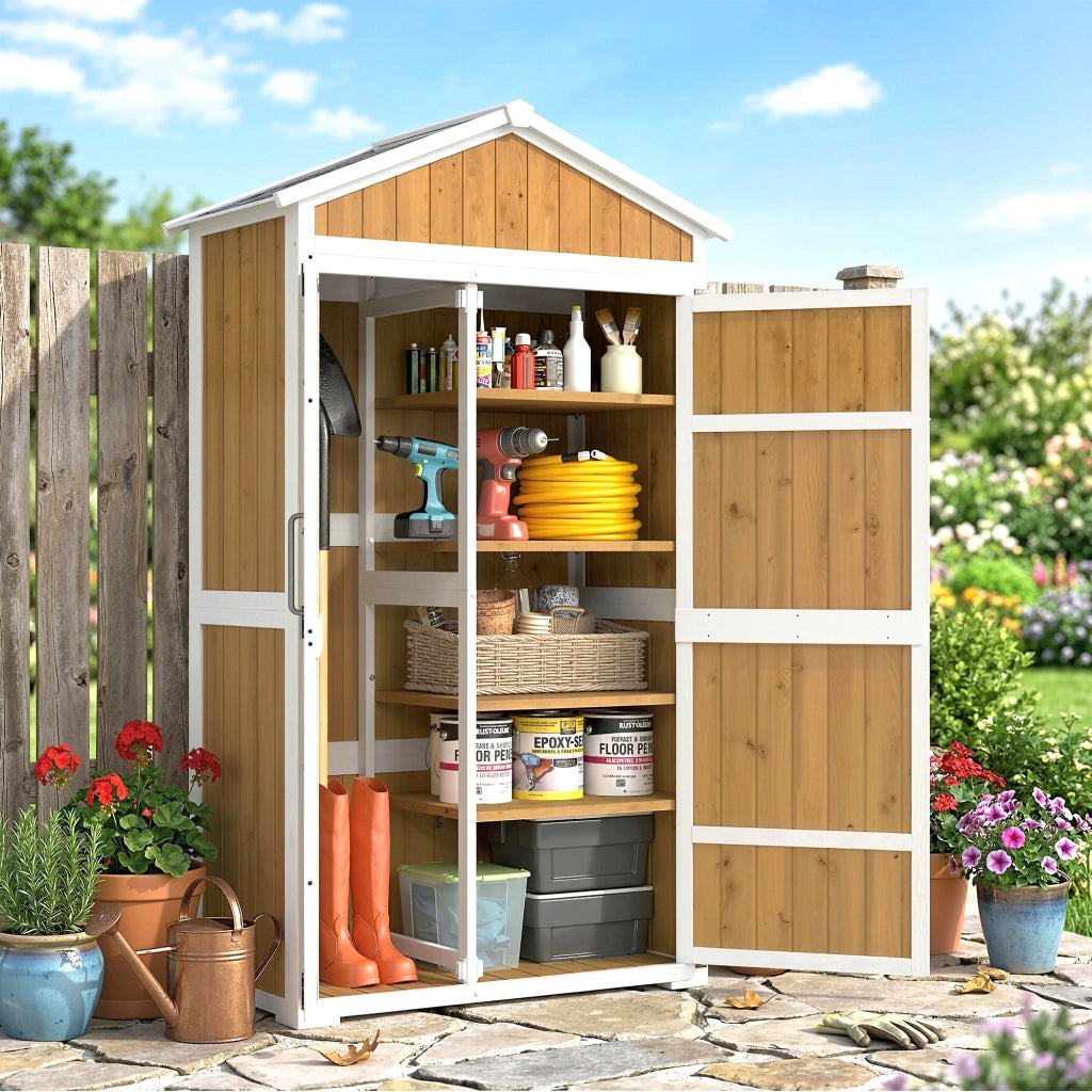 Armadio da Giardino ¨C Minimal ¨C Naturale 105x55x179cm