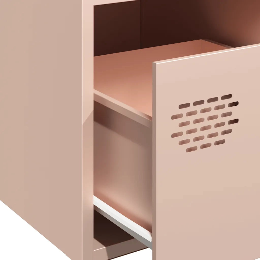 Credenza Rosa 35x39x73,5 cm in Acciaio Laminato a Freddo