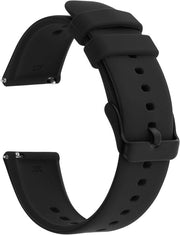 Cinturini orologio acqua resistente in silicone con chiusura rapida - Cinturini sostitutivi morbidi in gomma con fermaglio argentato per orologi sportivi - Unisex.