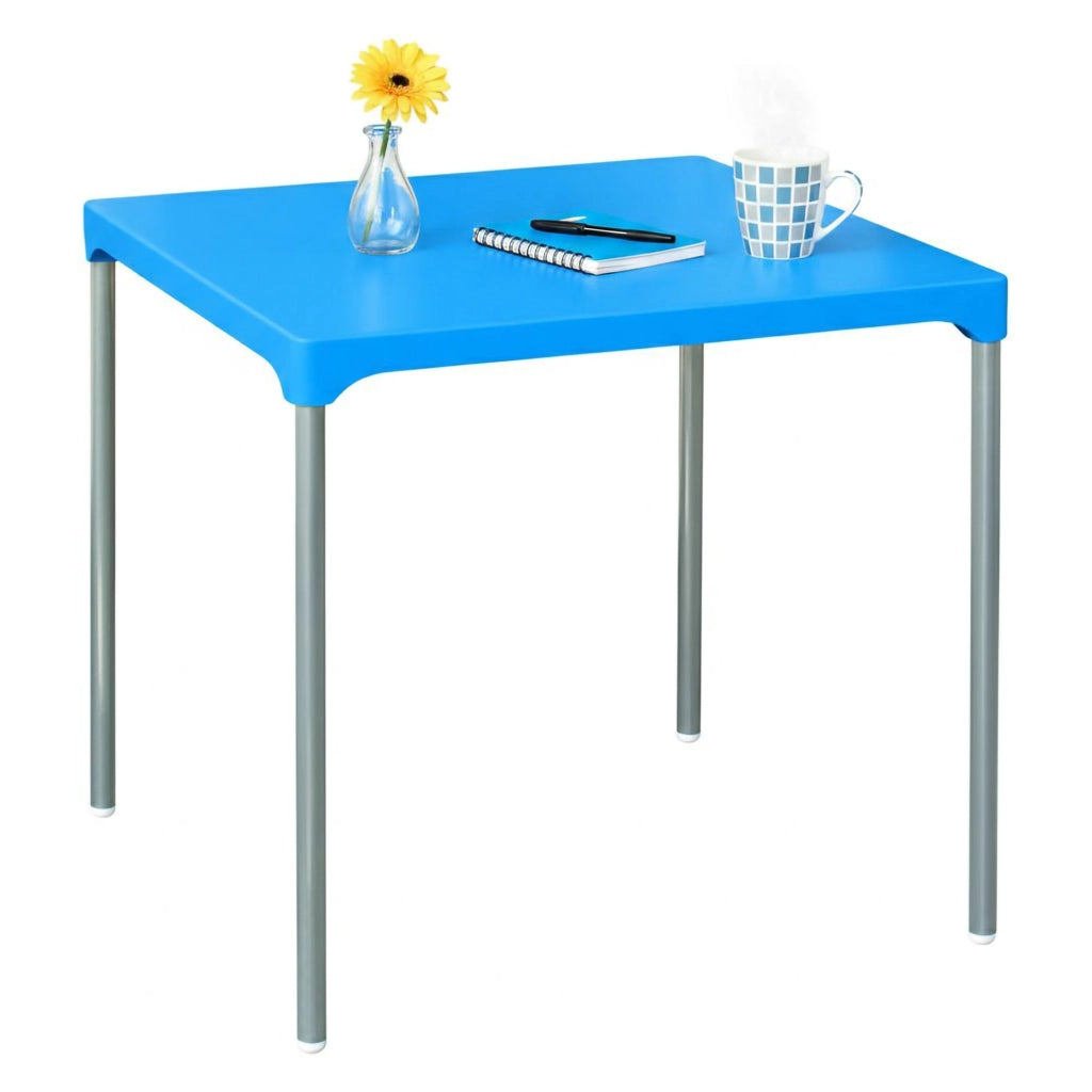 Brownstown, Tavolo da Esterno 4 Posti Made in Italy, 75x75x72h cm Azzurro