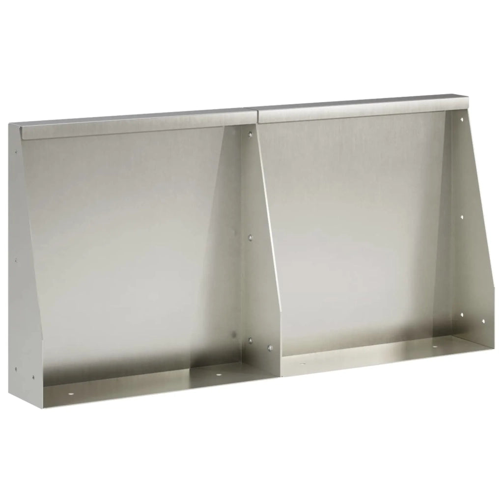 Muro di contenimento 2 pz 40 x 12 x 40 cm Acciaio Inox Argento 8015252