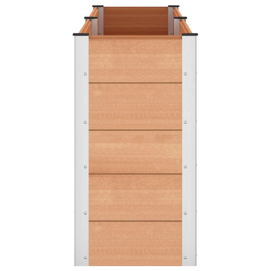 Letto rialzato da giardino Marrone 250 x 50 x 91 cm