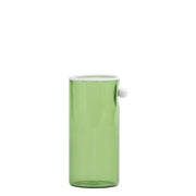Zafferano Set 4 Bicchieri Highball Collezione Oyster Verde in Vetro Borosilicato Soffiato a Mano con Dettaglio Perla Opaca Bianco, Stile Raffinato