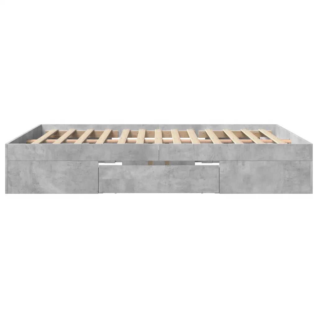 Giroletto senza Materasso Grigio Cemento 160x200cm Truciolato