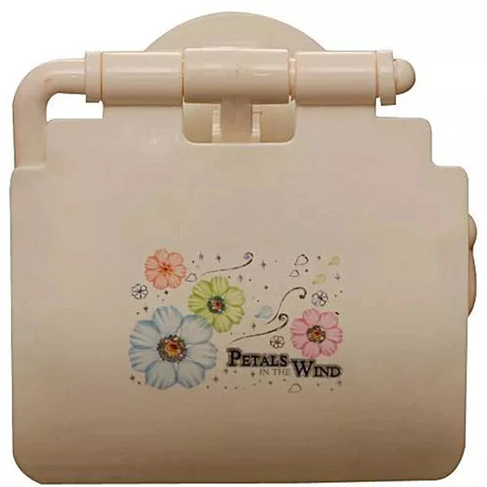 Trade Shop - Porta Rotolo Carta Igienica Accessorio Bagno Con Attacco A Doppia Ventosa Fiori -