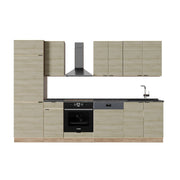 Cucina componibile Fame-Line Pannello in quercia/Rovere dorato 300 cm, PL Antracite Vicco