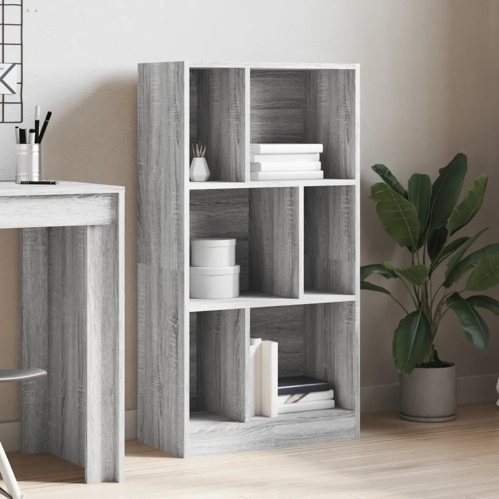 Libreria Grigio Sonoma 57x28,5x107,5 cm in Legno Multistrato 848008