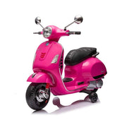 Moto Elettrica per Bambini Licenza Piaggio Vespa GTS Super 102x51x76 cm Batteria 12V Rosa