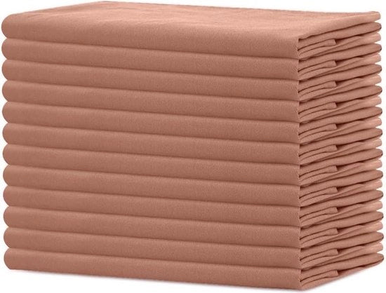 Serviette in cotone 100%, dimensione extra grande, 45 x 45 cm, pera, tessuto pesante per uso quotidiano, con angoli rialzati, 12 pezzi