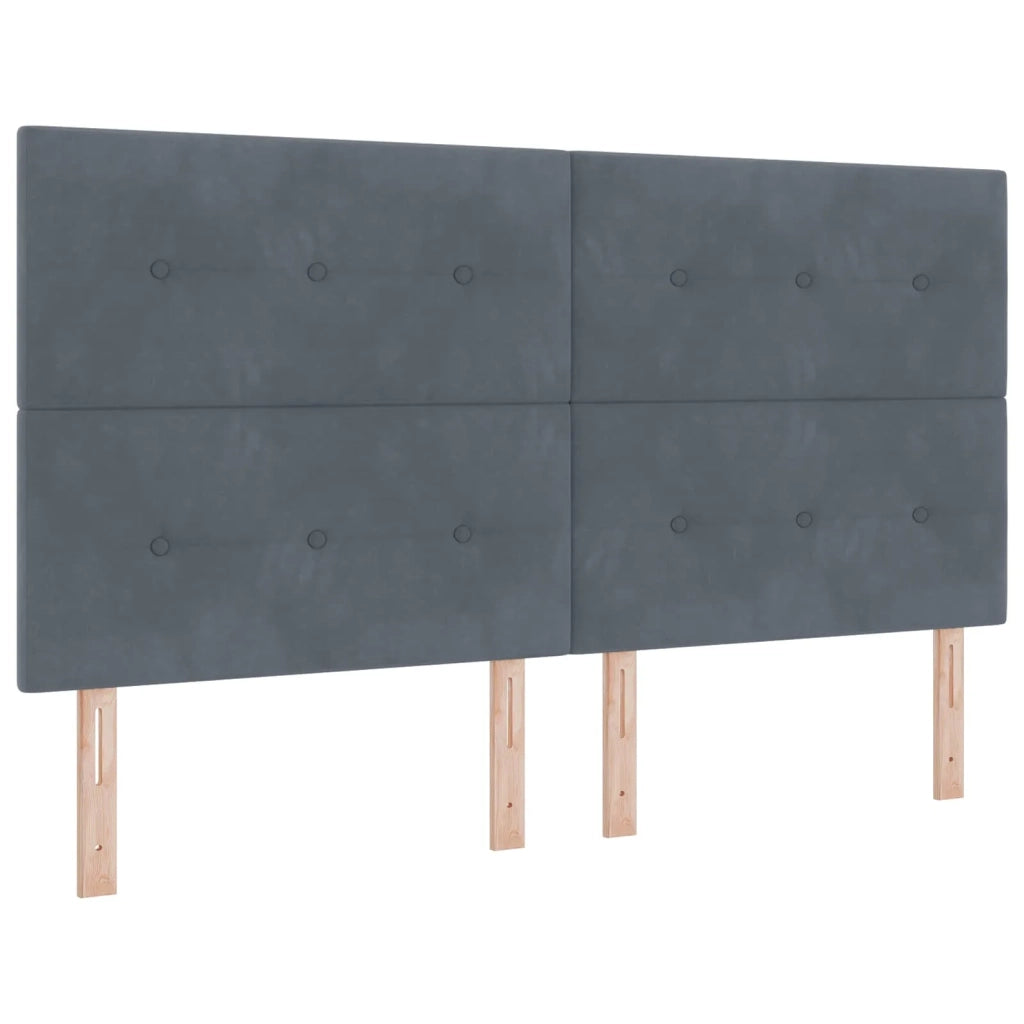 Letto ottomano con materasso 2 pz Grigio Scuro Velluto 3457915
