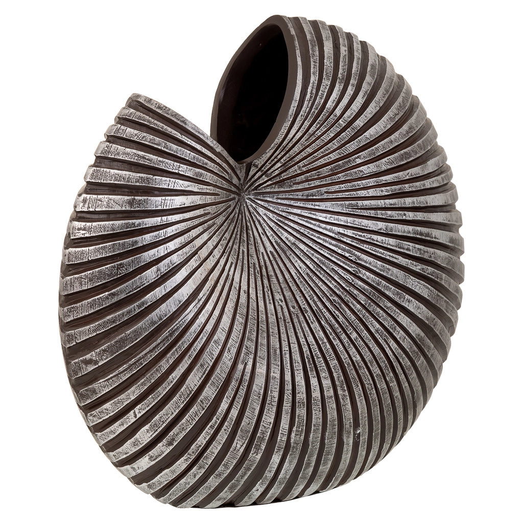 Vaso in poliresina argento 46x20x41h