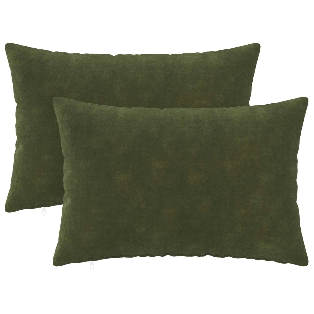Federa 2 pcs HEERLEN Verde 50 x 70 cm Fleece in microfibra 911375