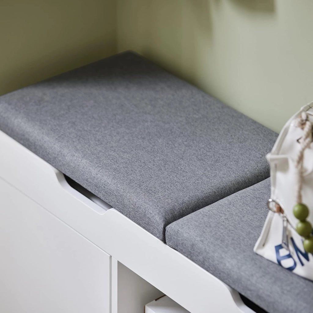 Scarpiera Salvaspazio Slim Ingresso - Panca Scarpiera Ingresso - Panca Contenitore con Vano Portaoggetti - Portata per Corridoio, Soggiorno, Camera da Letto - Bianco 100x48x34 cm FSR96-W
