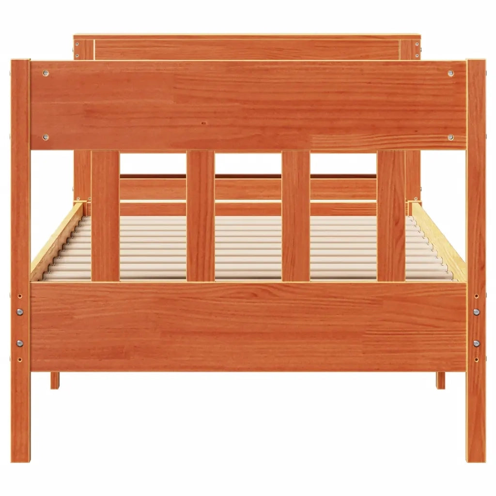 Letto senza Materasso Marrone Cera 75x190 cm in Legno di Pino 3306290