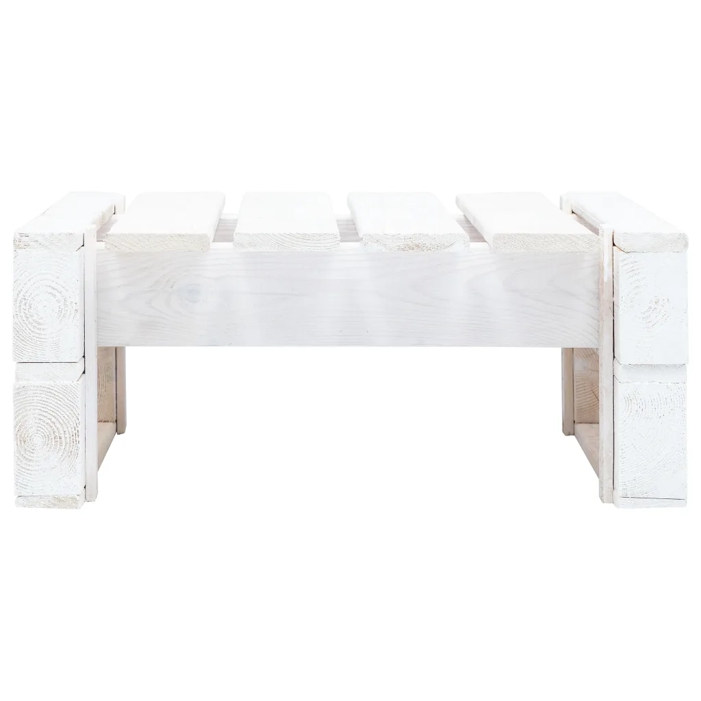 Ottomana da Giardino in Pallet in Legno Bianco 45758