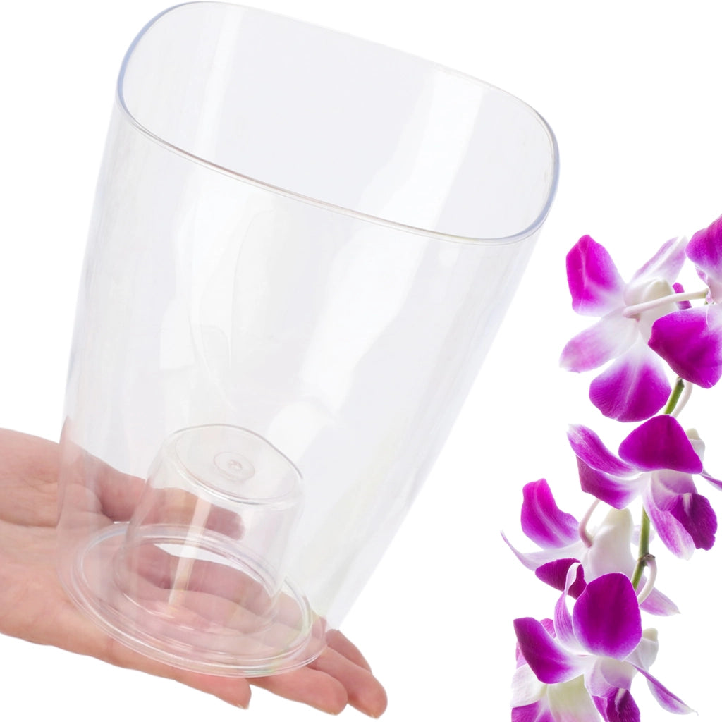 Coprivaso KADAX per orchidee, in plastica, trasparente, 13 cm