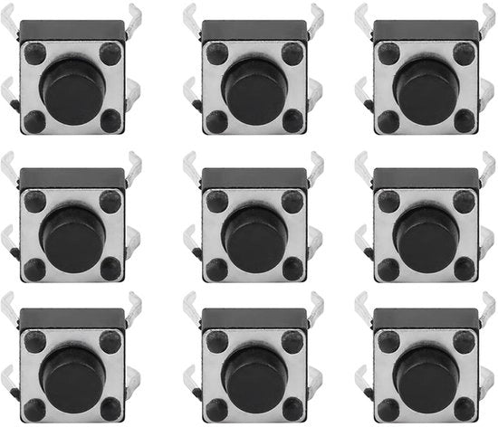 100 Stuks Mini Interruttori a Pulsante per Varie Applicazioni