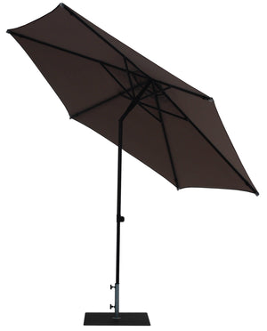 Ombrellone da Giardino Ø3 m Palo Ø38 mm in Alluminio Tessuto Dralon Acrilico Border Taupe