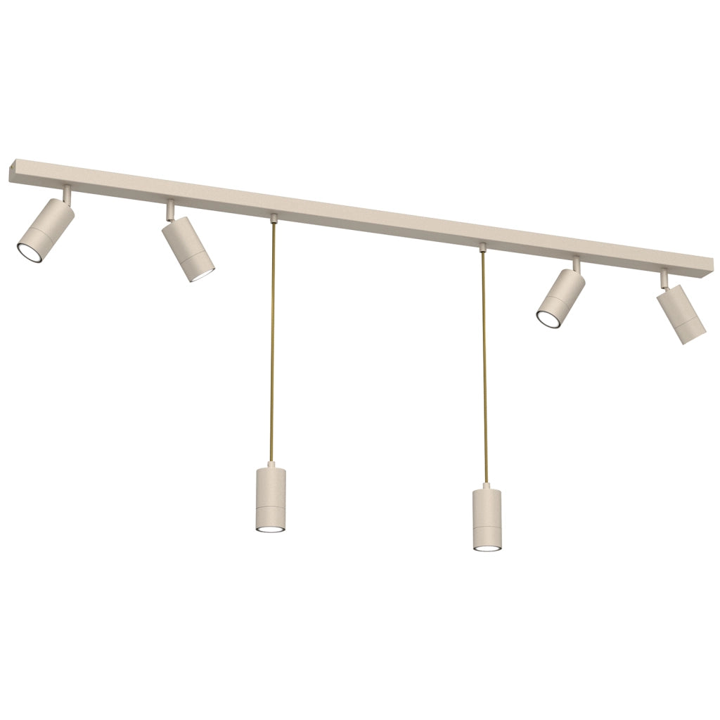 Plafoniera a barra 150cm crema 6xGU10 orientabile Luminex