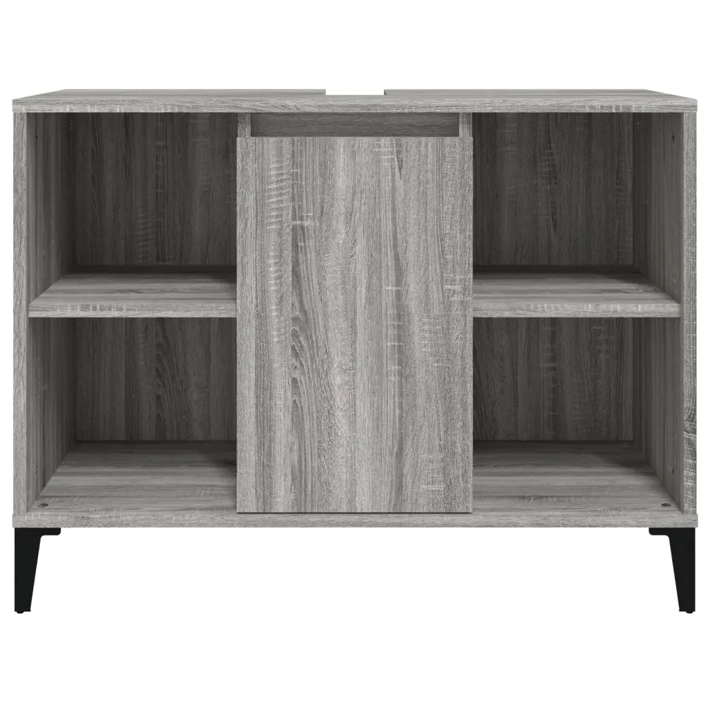 Mobile Lavabo | Armadio Lavabo Grigio Sonoma 80x33x60 cm in Legno Multistrato