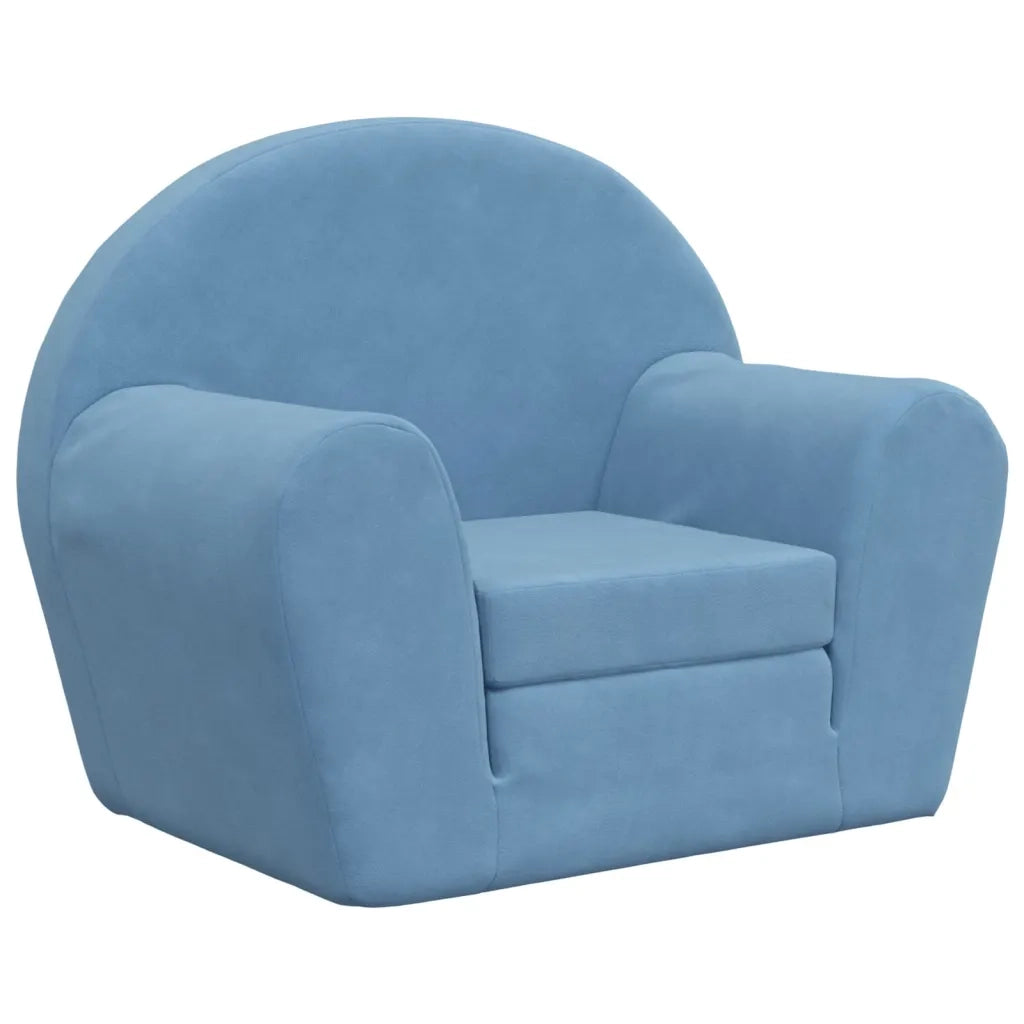 Divano Letto per Bambini-Sofa Letto-Daybed-Divanetto Blu in Morbido Peluche 452041