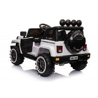 Macchina Elettrica per Bambini Fuoristrada Adventure 12V con Telecomando Bianco