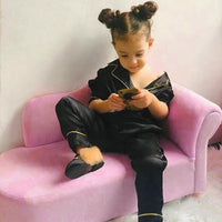 Divano per Bambini 80x40x49 cm in Pile Rosa