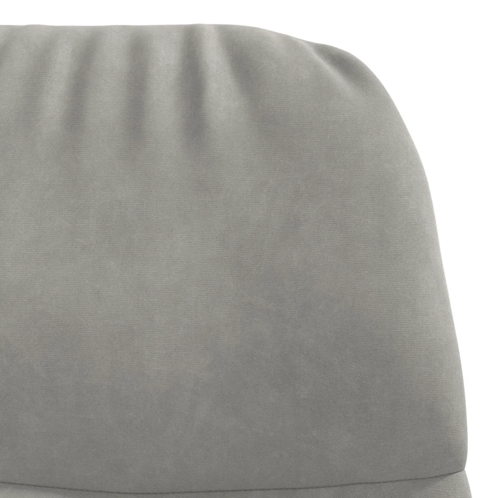 vidaXL Sedia Relax Grigio Chiaro in Velluto